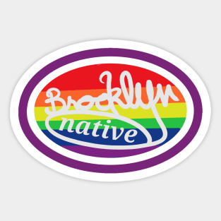 Pride colors Brooklyn Sticker